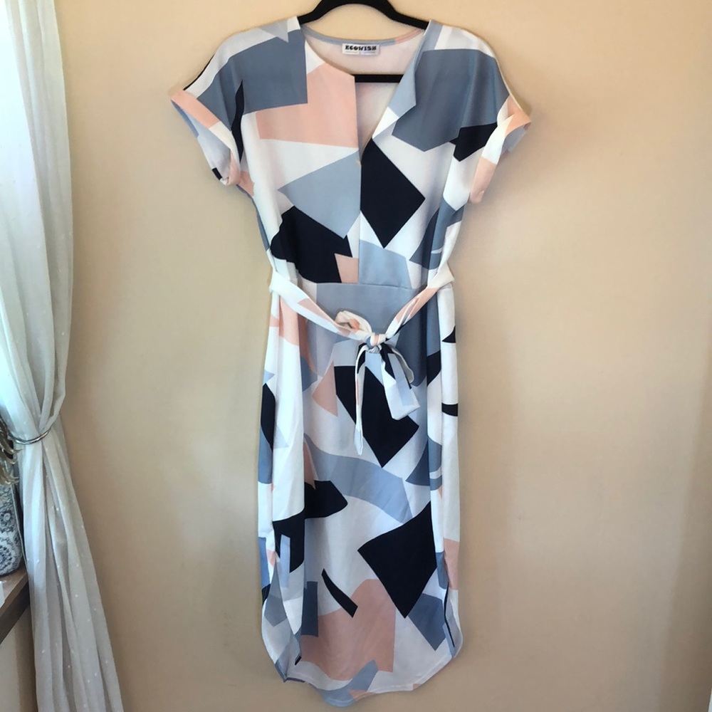 Color Block Midi Dress